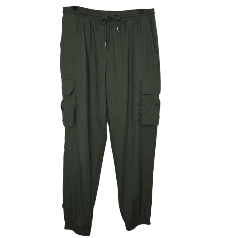 Zenana Womens Army Green Athleisure Activewear Cargo Jogger Pants Size XL